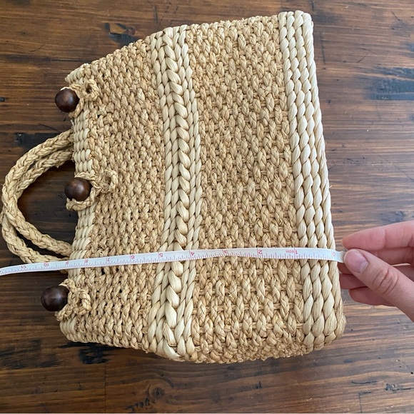 Women Wicker Handbag Bag  Beach Straw Woven Summer Rattan Basket Bag Boho - Picture 5 of 14